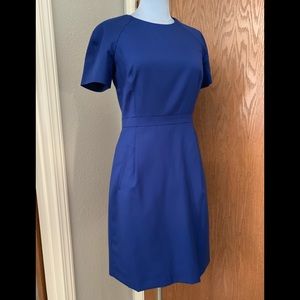 Jcrew Zip-shoulder dress in Super 120s Wool